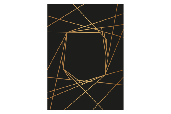Art Deco Card Black Template with Decora: Graphics & Illustrations