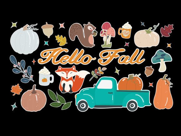 Autumn Stickers SVG: Graphics & Illustrations for Seasonal Branding