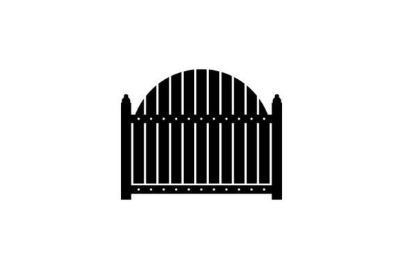 Black Wooden Fence Decorative House: Graphic & Decorative