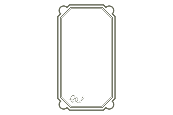 Blank Label Frame Template with Elegant Graphics