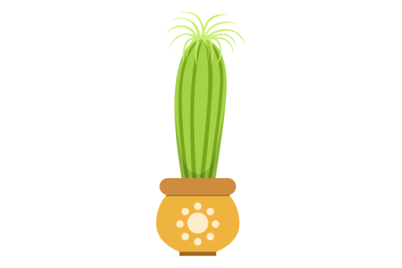 Cactus Icon: Green House Plant in Decora — Graphics & Illustrations
