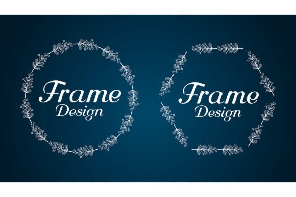 Decorative Botanical Frames for Logos 09: Graphics & Graphic Templates