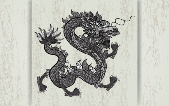 Decorative Dragon Coloring Pages & Graphics