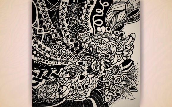 Decorative Leaves Coloring Page Book: Graphics & Coloring Pages Amp
