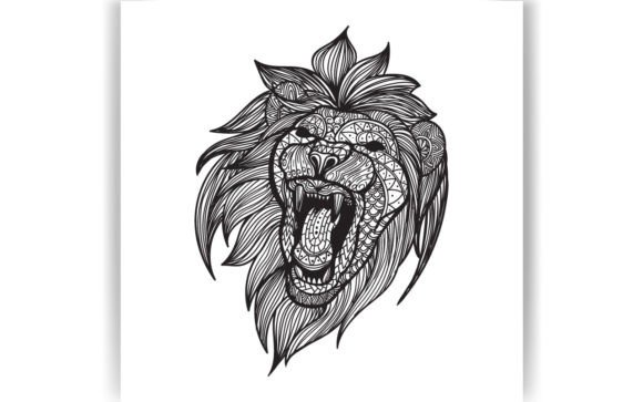 Decorative Lion Coloring Pages Amp Graphics