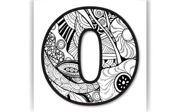 Decorative O Letter Coloring Page KIDS: Graphics for Crafts & Content