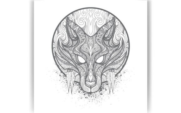 Decorative Wolf Coloring Pages Amp Graphics