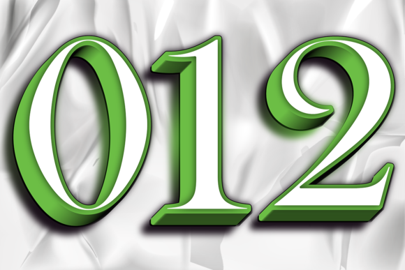Design Numbers Effect Style Green Color Graphics