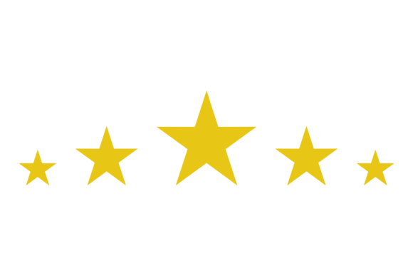 Five Golden Stars. Celebration Decorativ