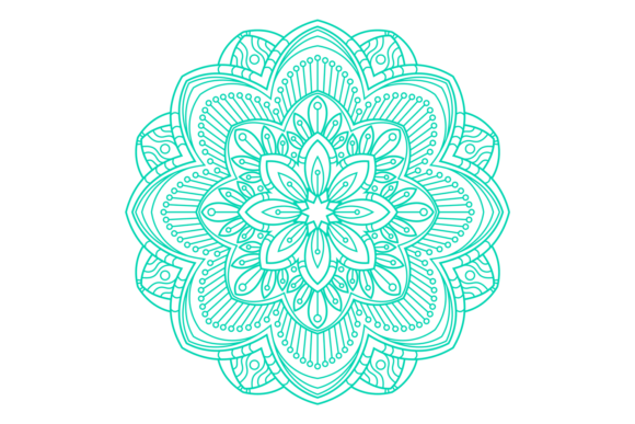 Mandala Coloring Book Page: Round Decora Graphics & Illustrations