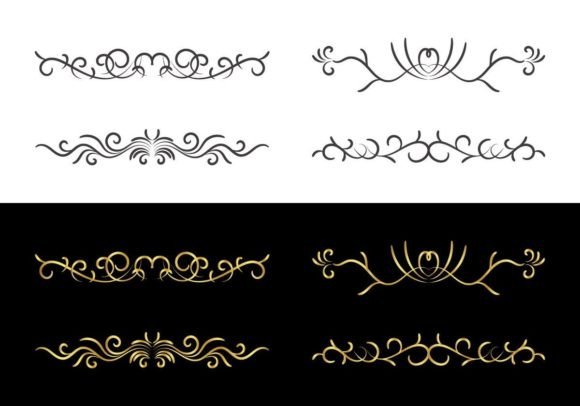 Retro Decorative Border Graphics for Creative Marketplaces