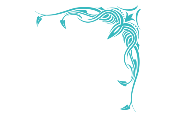 Vintage Filigree Corner. Hand Drawn Deco Graphics